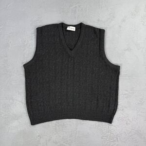 Vintage Aristocrat Dark Gray Knit Sweater Vest Men's Large